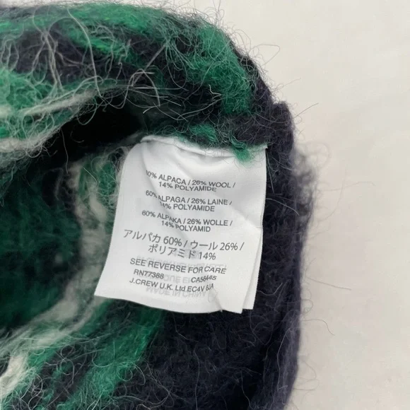 J. Crew Black and Green Crewneck Sweater - Picture 6 of 8
